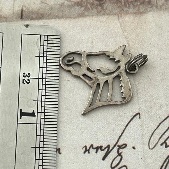 Vintage Signed Hallmarked Horse Equestrian Pony Sterling Silver Charm Pendant - Picture 4 of 5